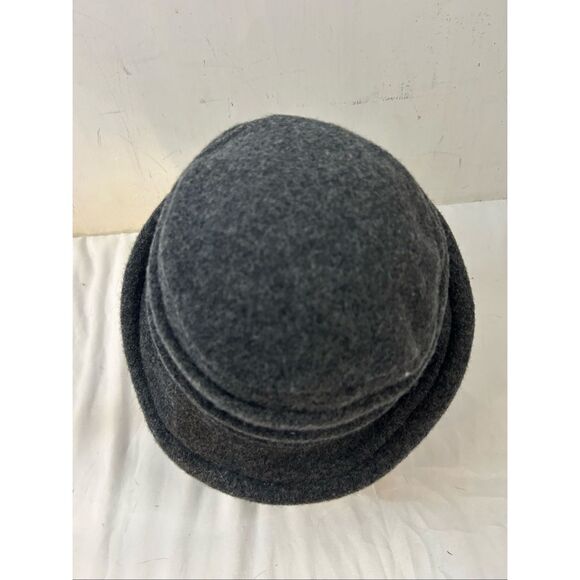 Scala Collezione Gray 100% Wool round hat - Picture 4 of 7